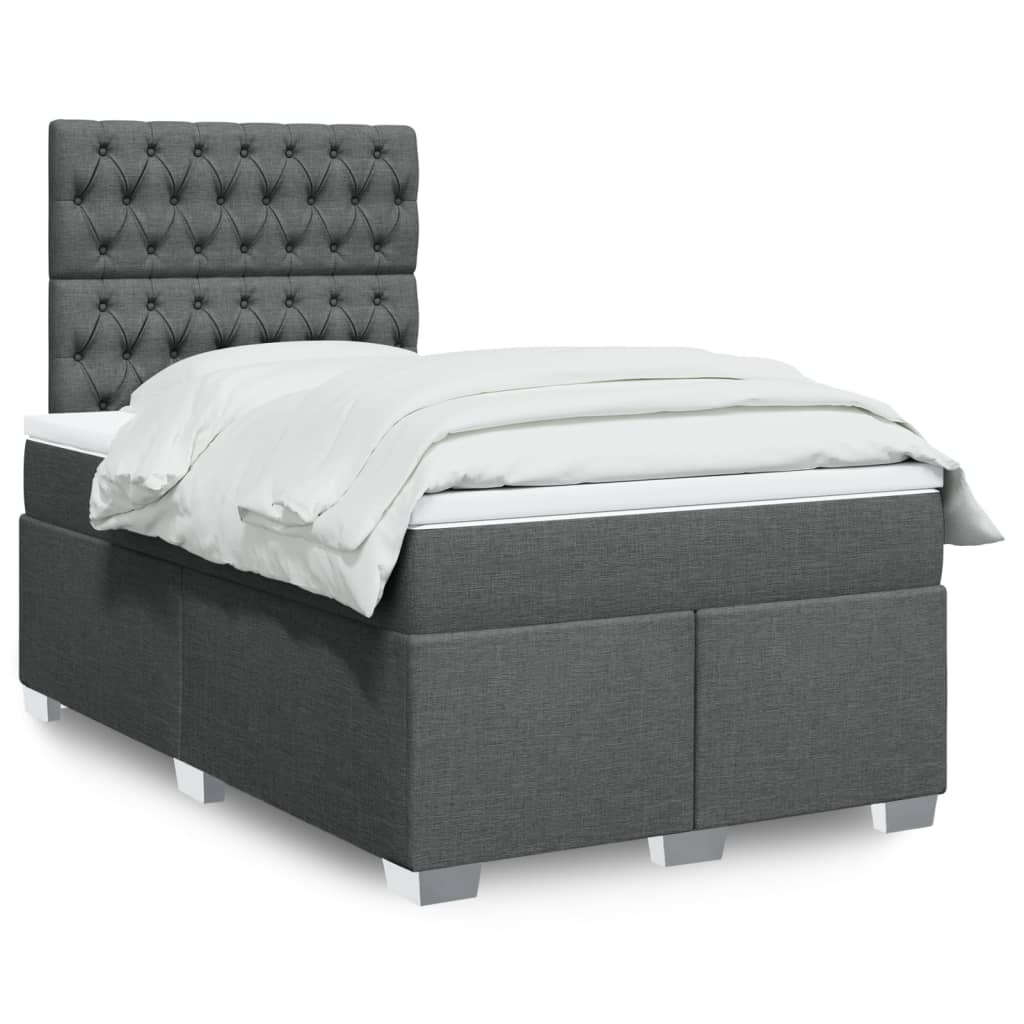 Lit Boxspring Avec Matelas Tissu