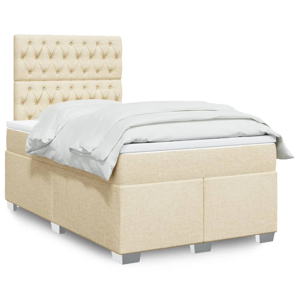 Lit Boxspring Avec Matelas Tissu