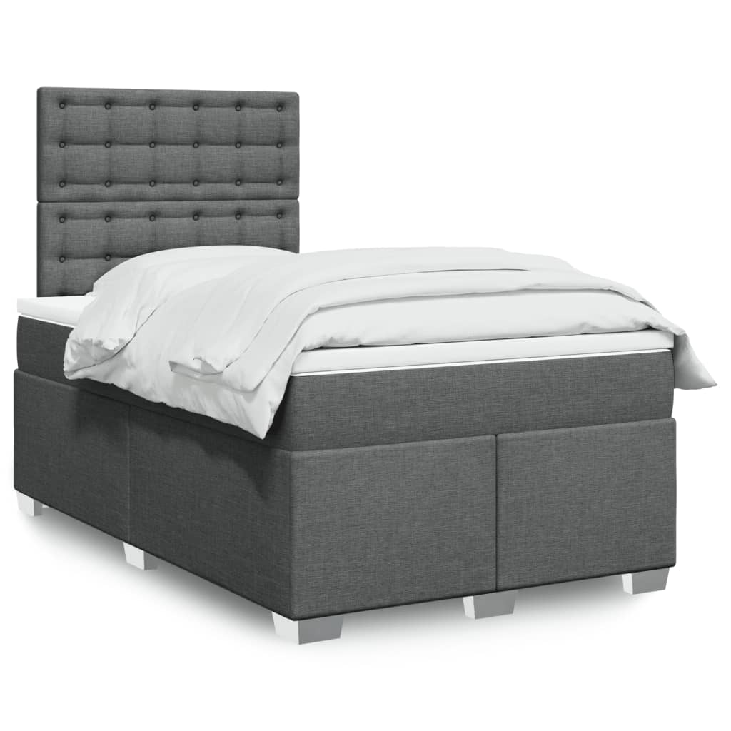 Lit Boxspring Avec Matelas Tissu