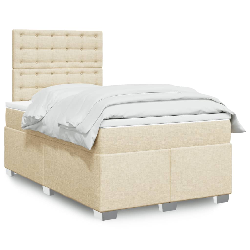 Lit Boxspring Avec Matelas Tissu