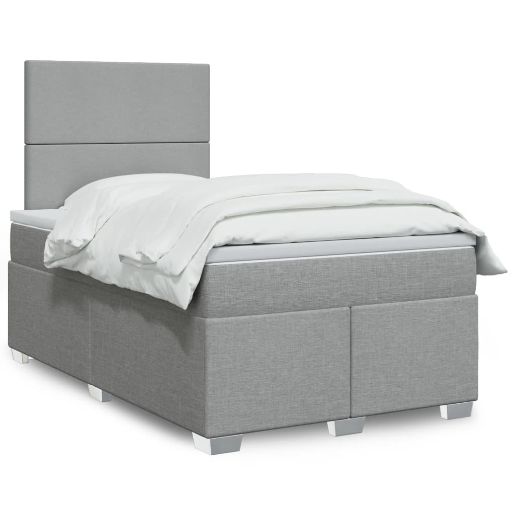 Lit Boxspring Avec Matelas Tissu