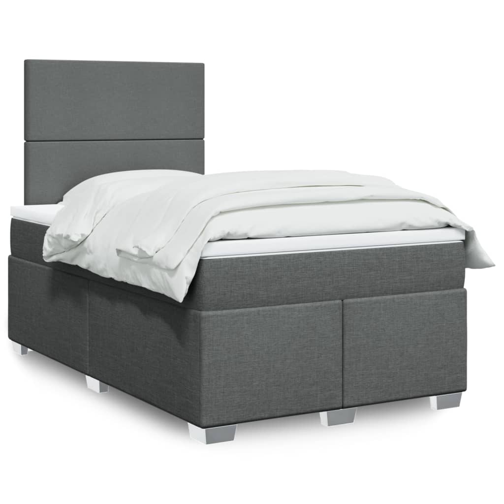Lit Boxspring Avec Matelas Tissu