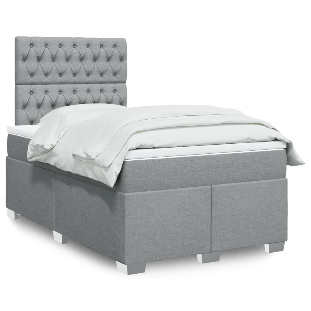 Lit Boxspring Avec Matelas Tissu