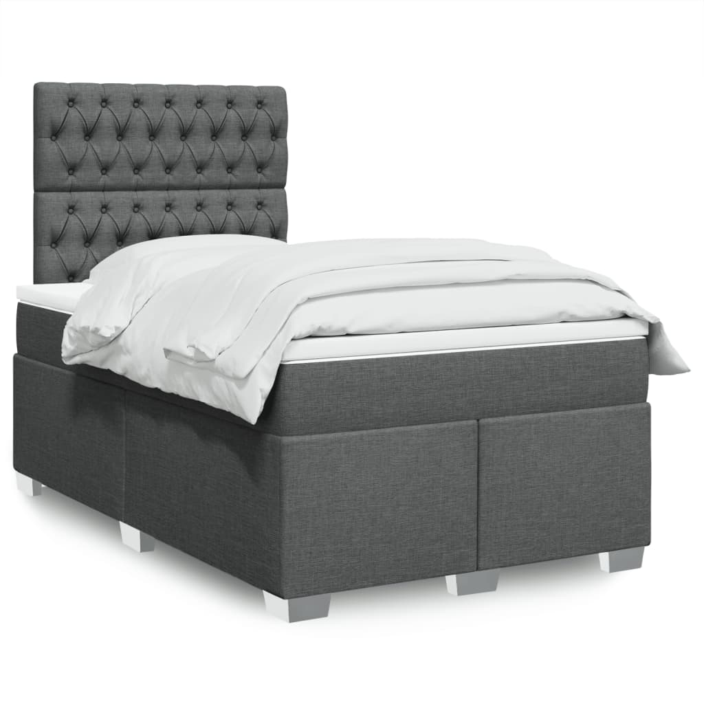 Lit Boxspring Avec Matelas Tissu