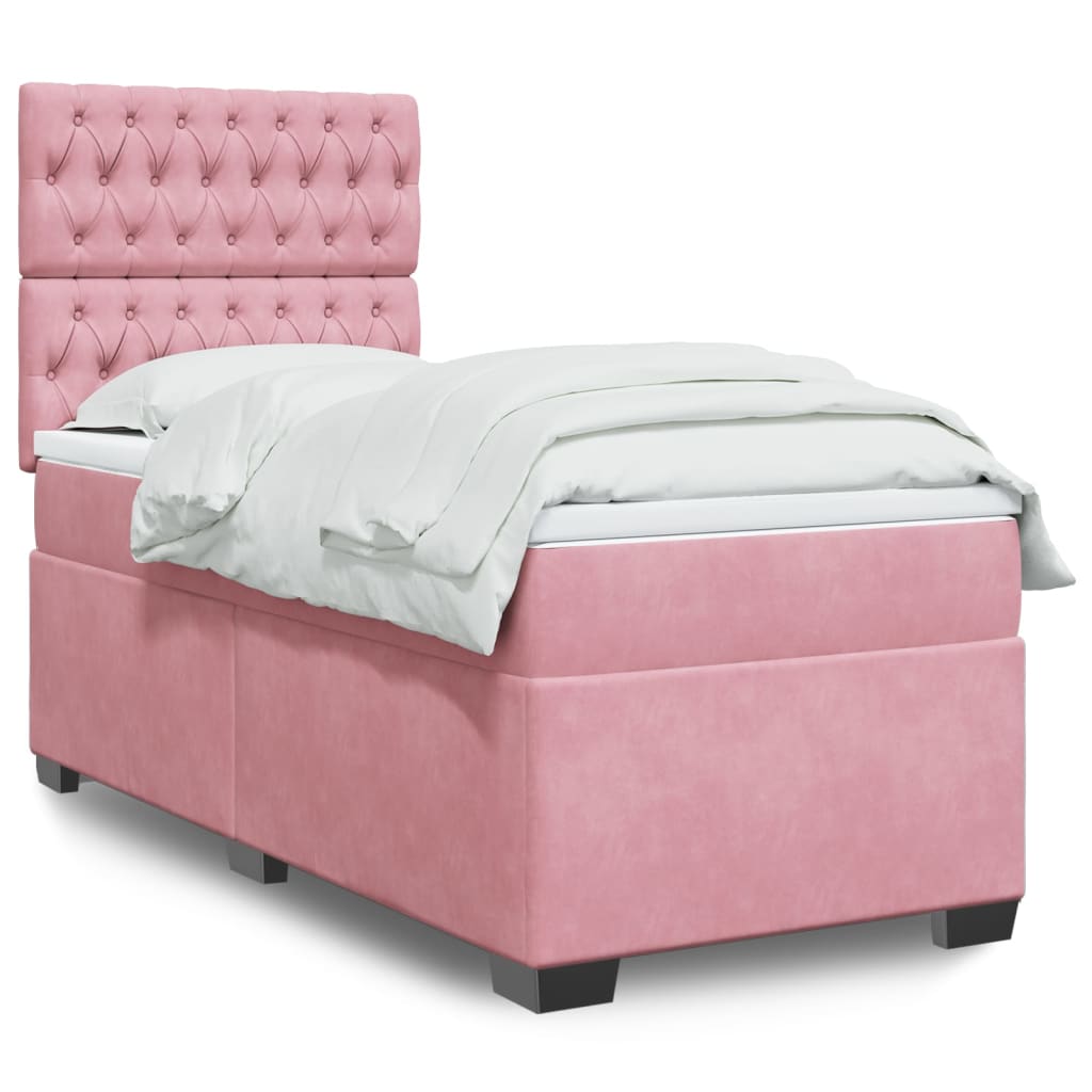 Lit Boxspring Avec Matelas Velours