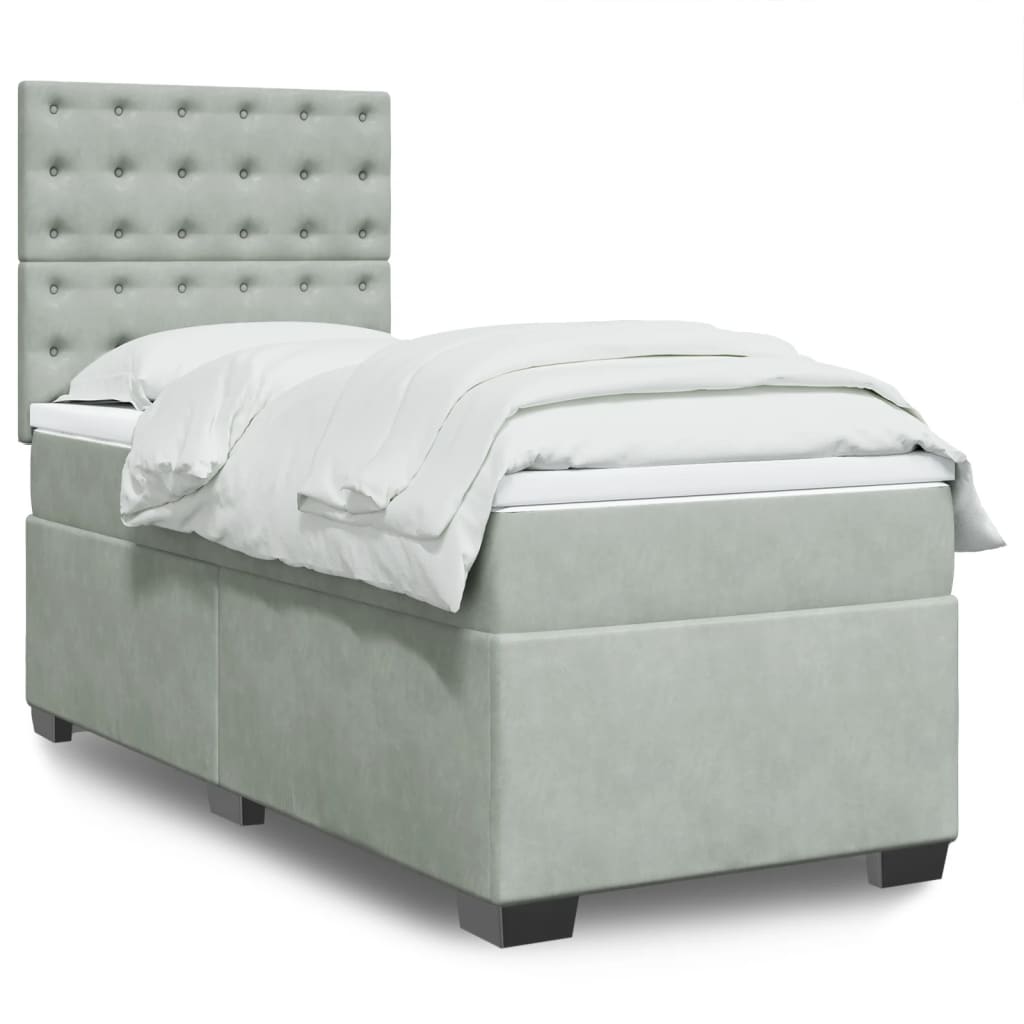 Lit Boxspring Avec Matelas Velours