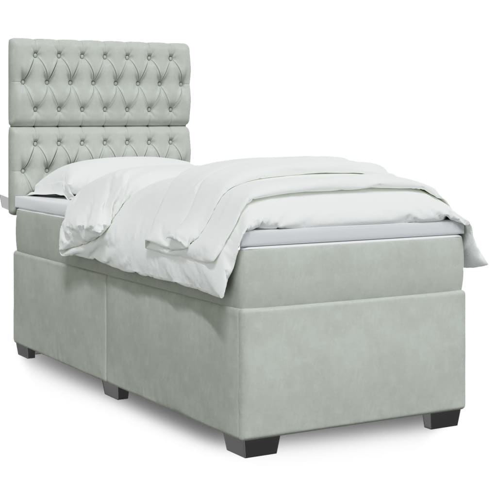 Lit Boxspring Avec Matelas Velours