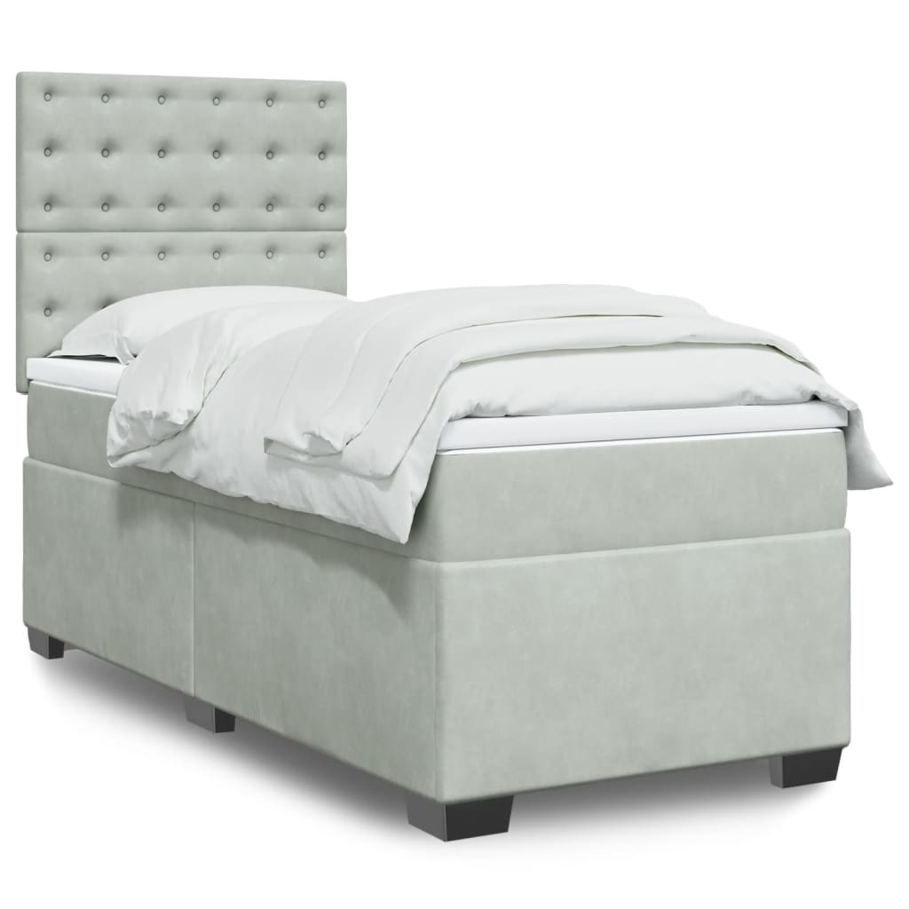 Lit Boxspring Avec Matelas Velours