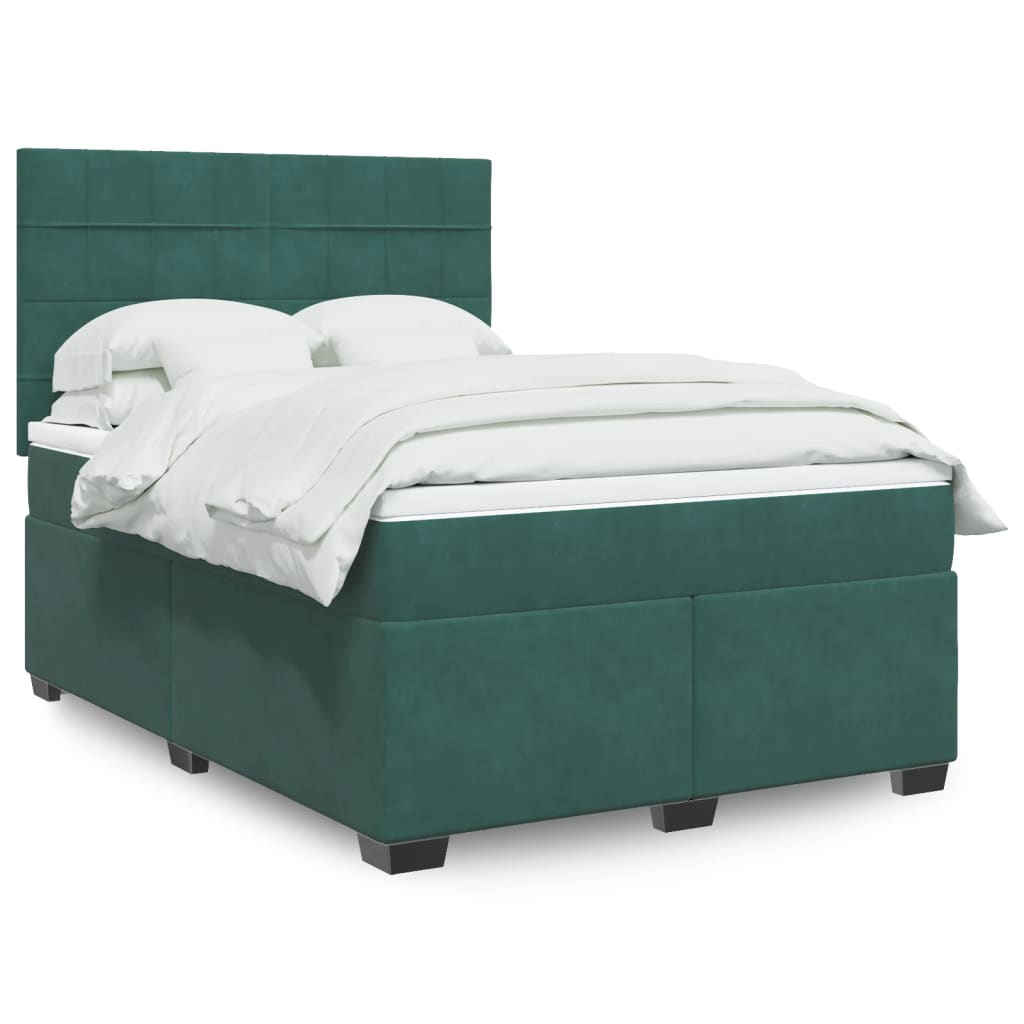 Lit Boxspring Avec Matelas Velours