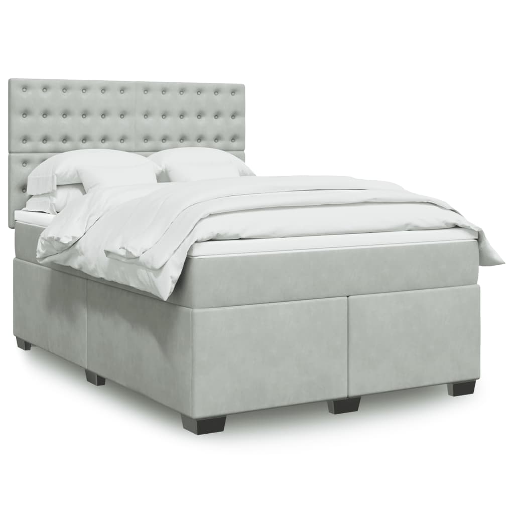 Lit Boxspring Avec Matelas Velours