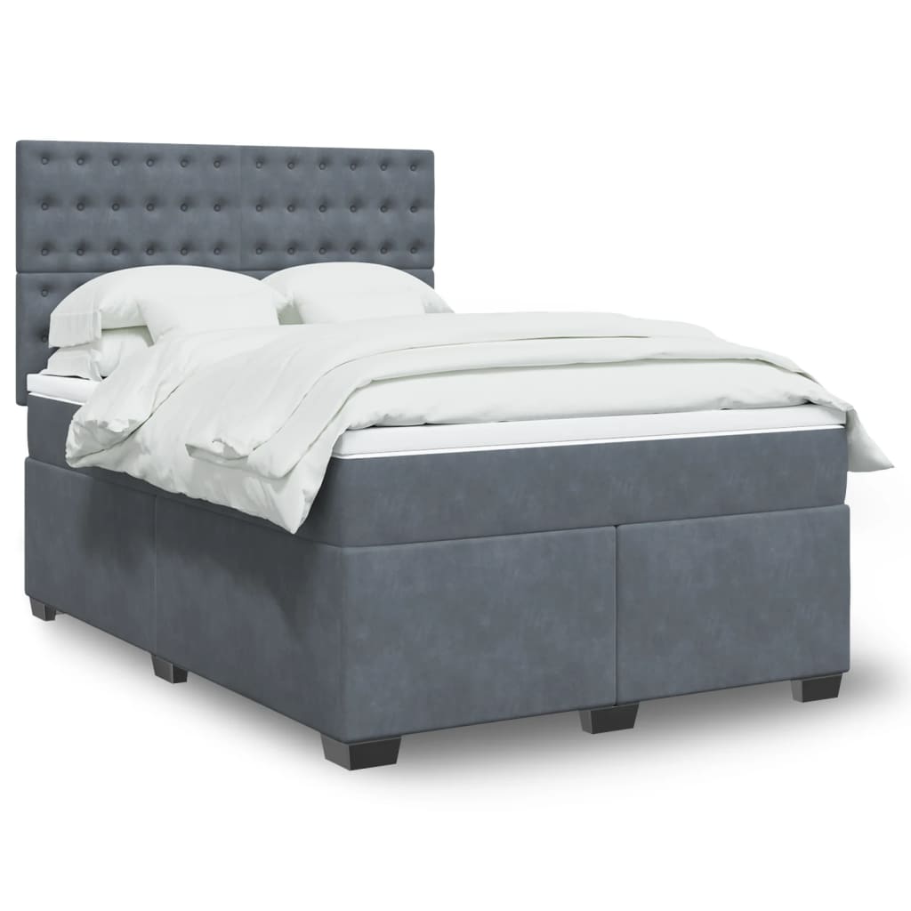 Lit Boxspring Avec Matelas Velours