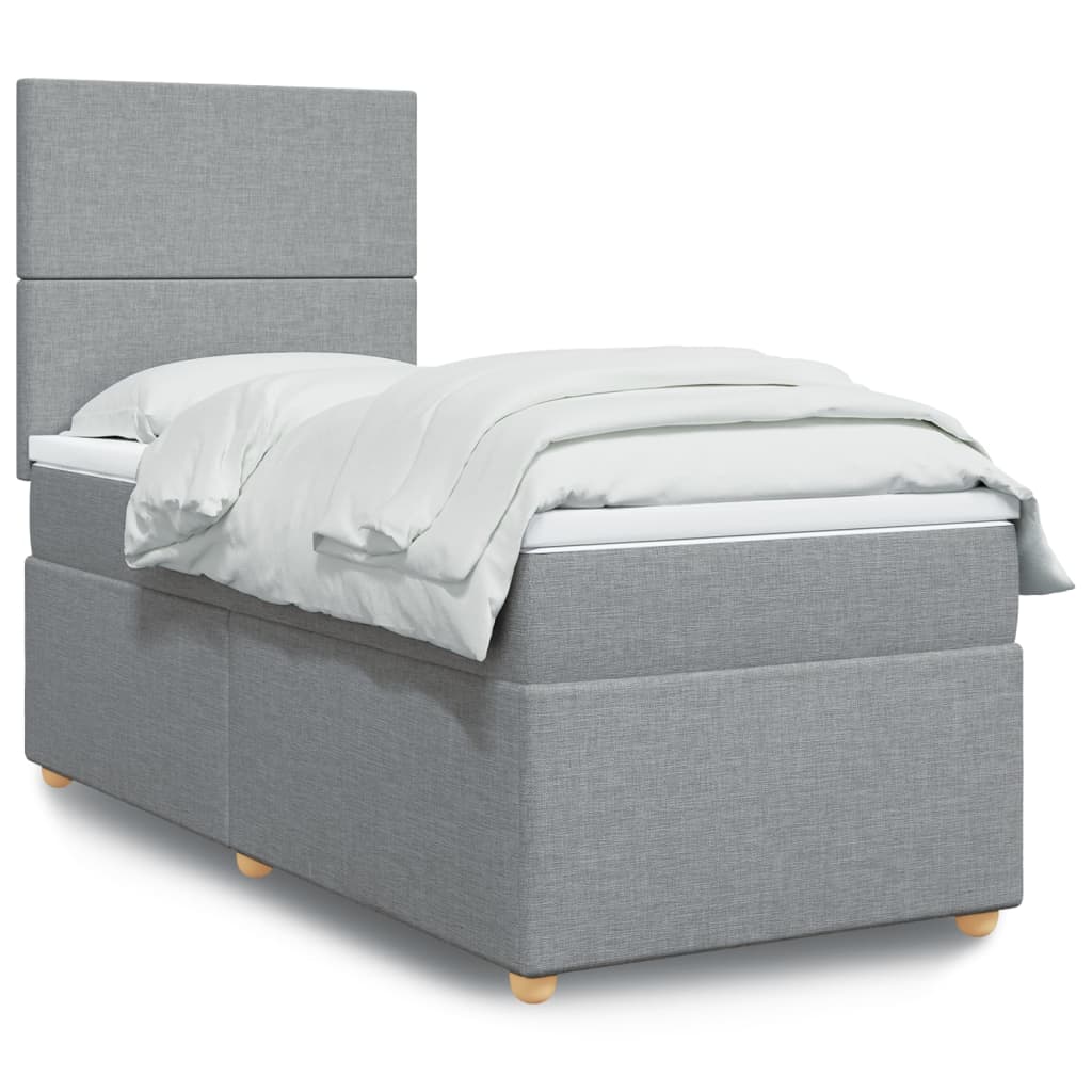 Lit Boxspring Avec Matelas Tissu