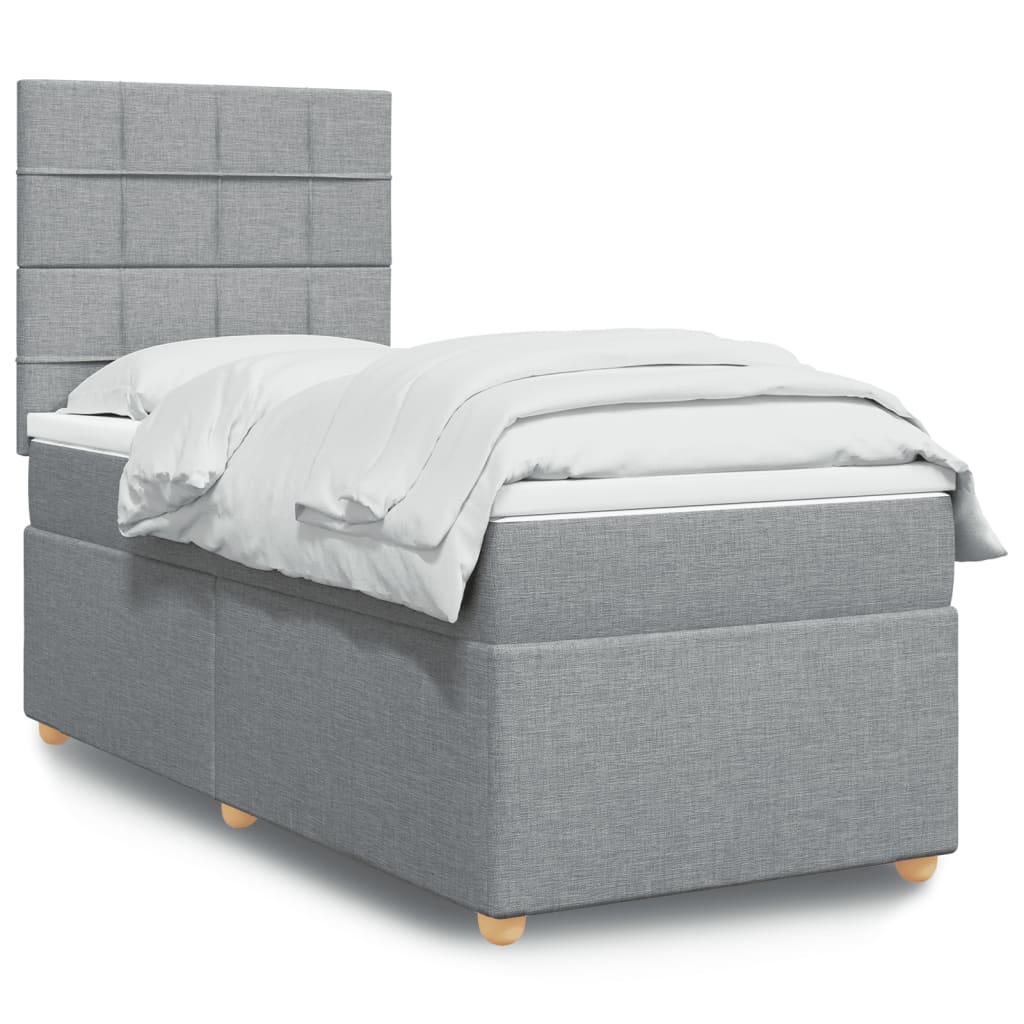 Lit Boxspring Avec Matelas Tissu