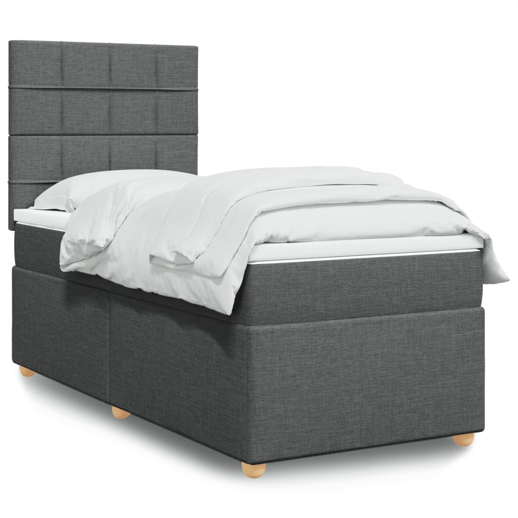 Lit Boxspring Avec Matelas Tissu