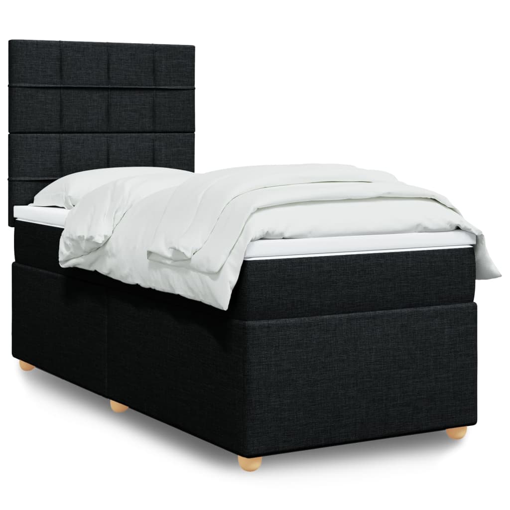 Lit Boxspring Avec Matelas Tissu