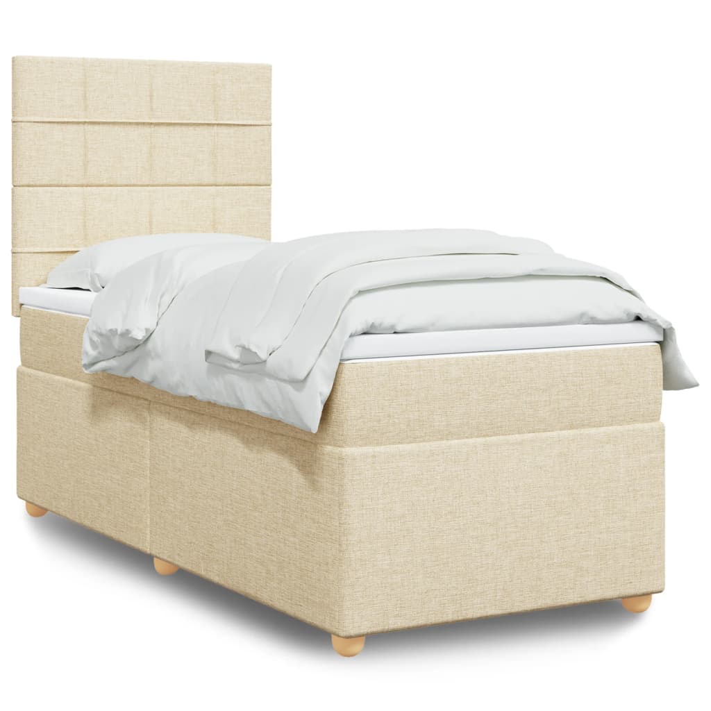 Lit Boxspring Avec Matelas Tissu