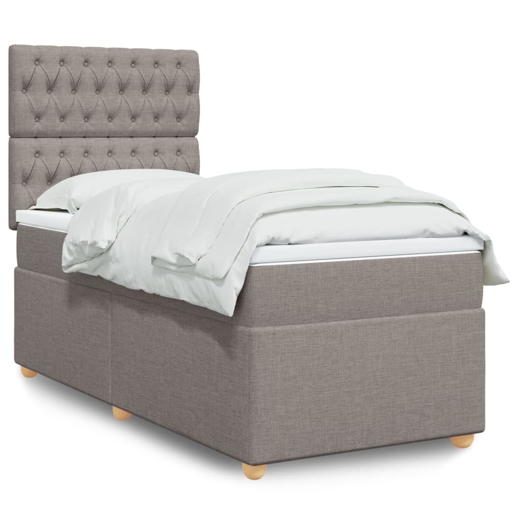 Lit Boxspring Avec Matelas Tissu