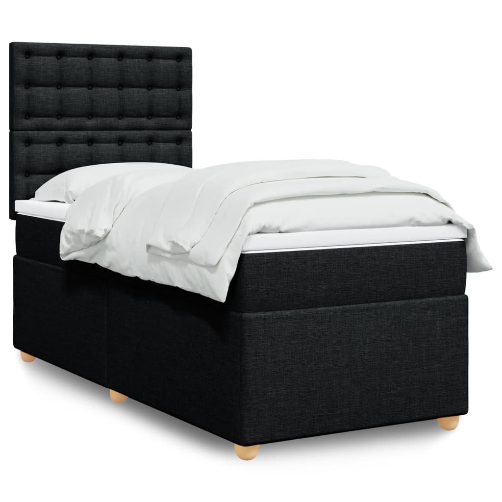 Lit Boxspring Avec Matelas Tissu