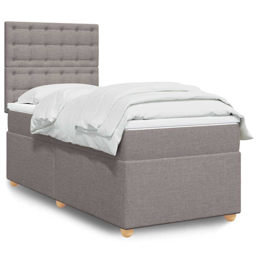 Lit Boxspring Avec Matelas Tissu