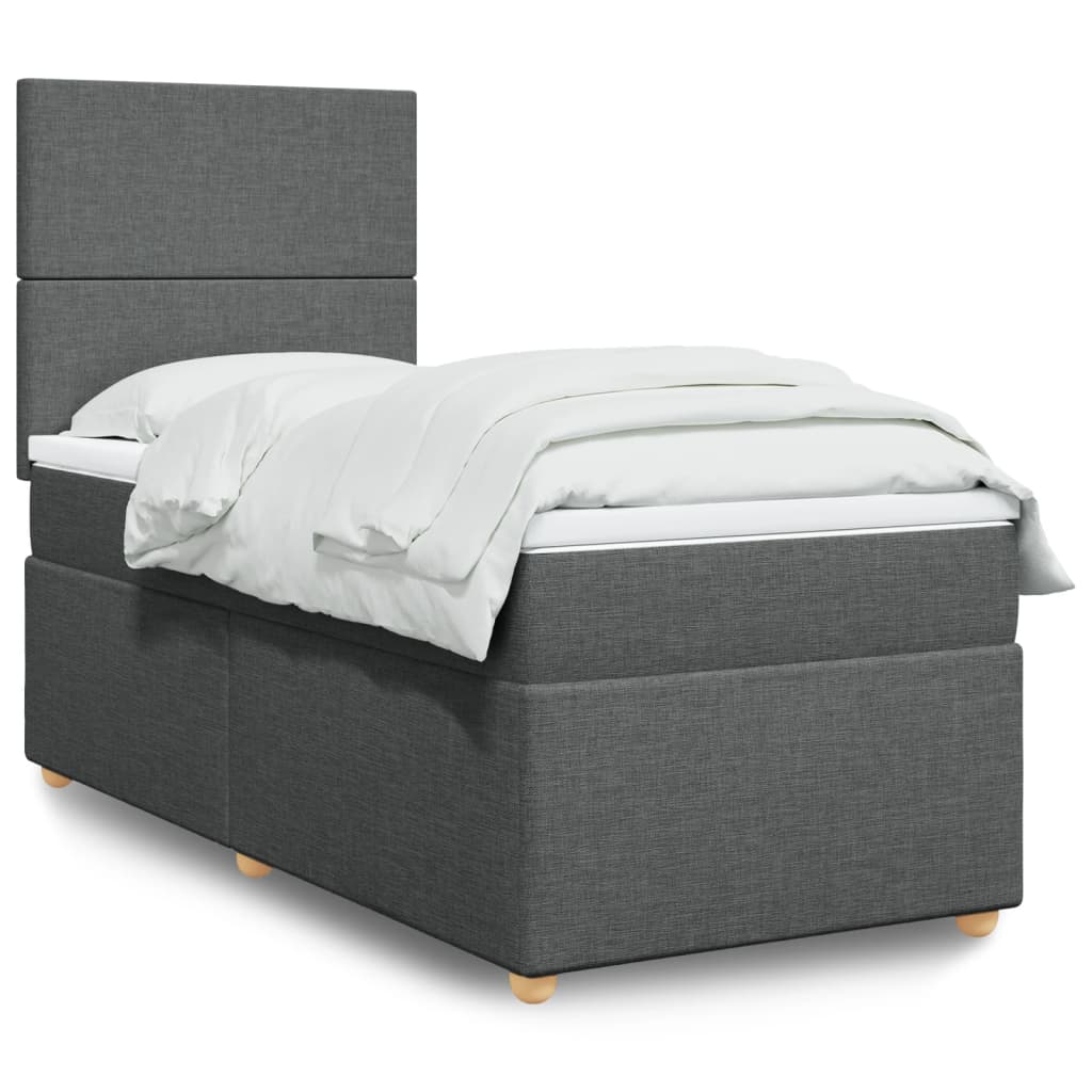 Lit Boxspring Avec Matelas Tissu