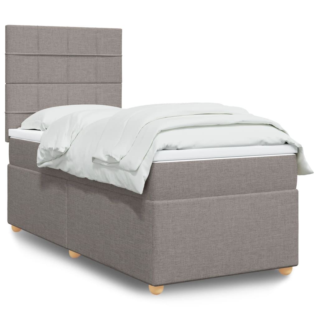 Lit Boxspring Avec Matelas Tissu