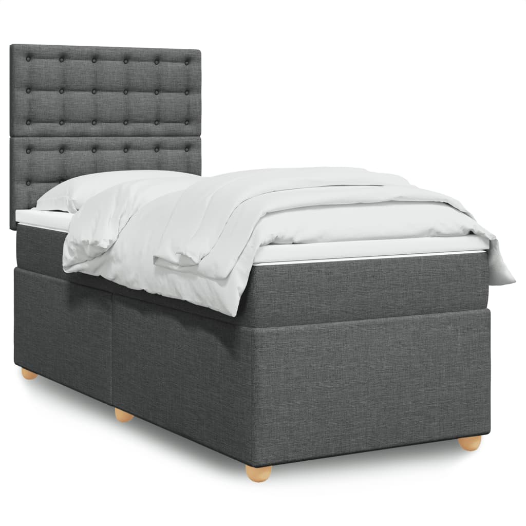 Lit Boxspring Avec Matelas Tissu