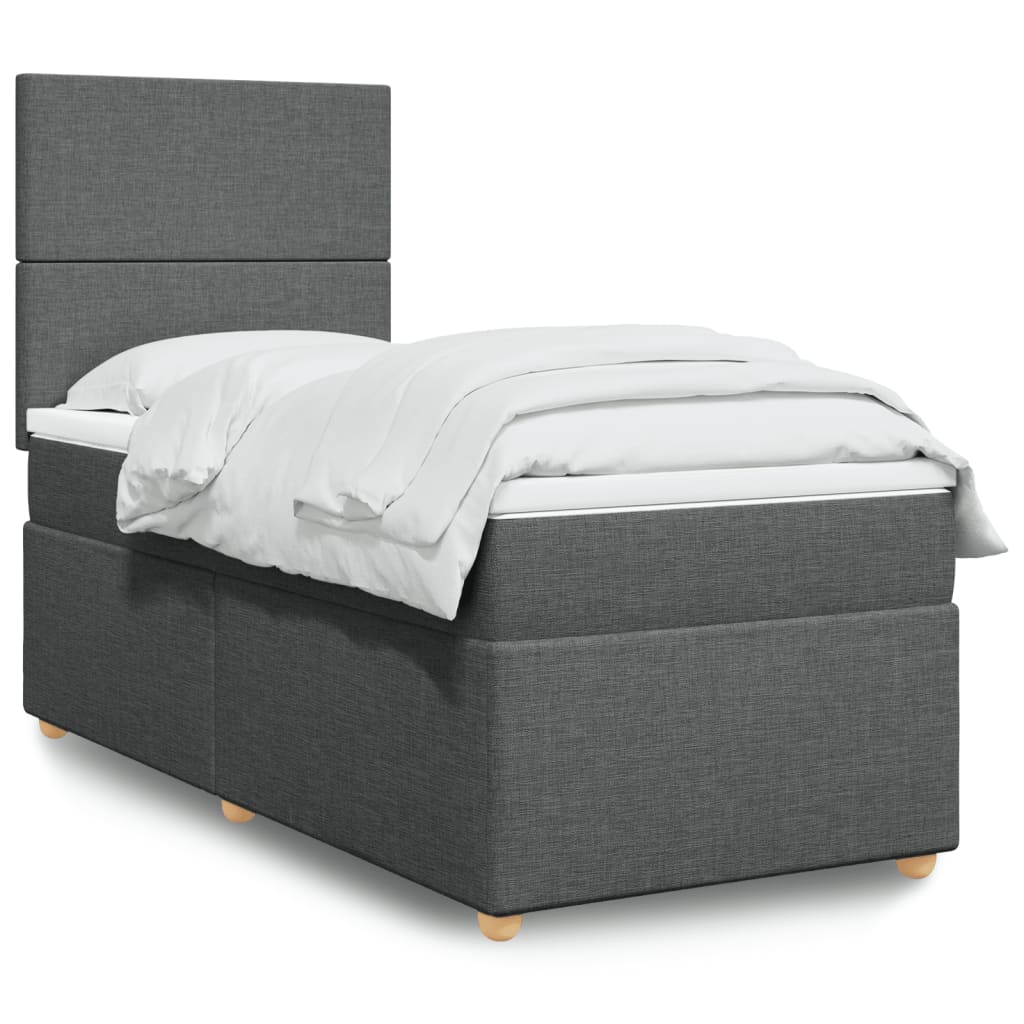 Lit Boxspring Avec Matelas Tissu