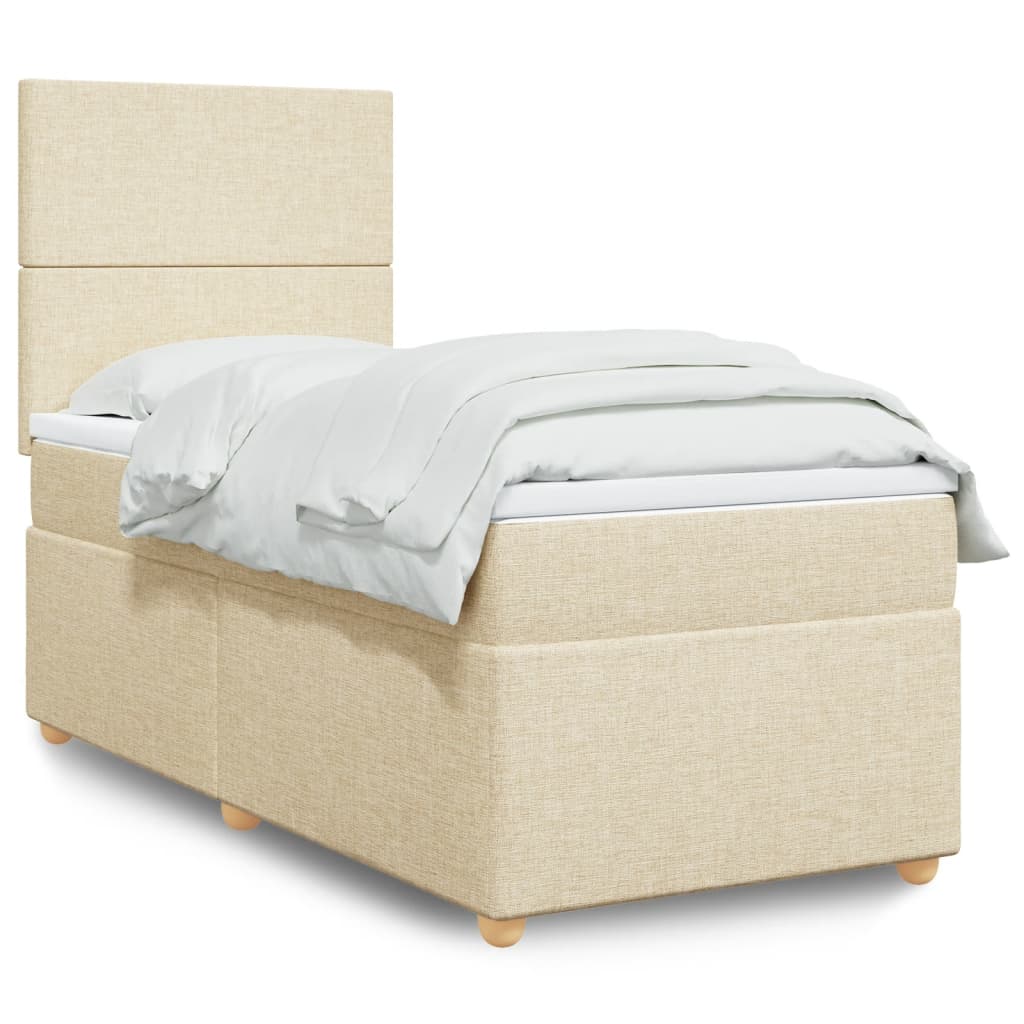 Lit Boxspring Avec Matelas Tissu