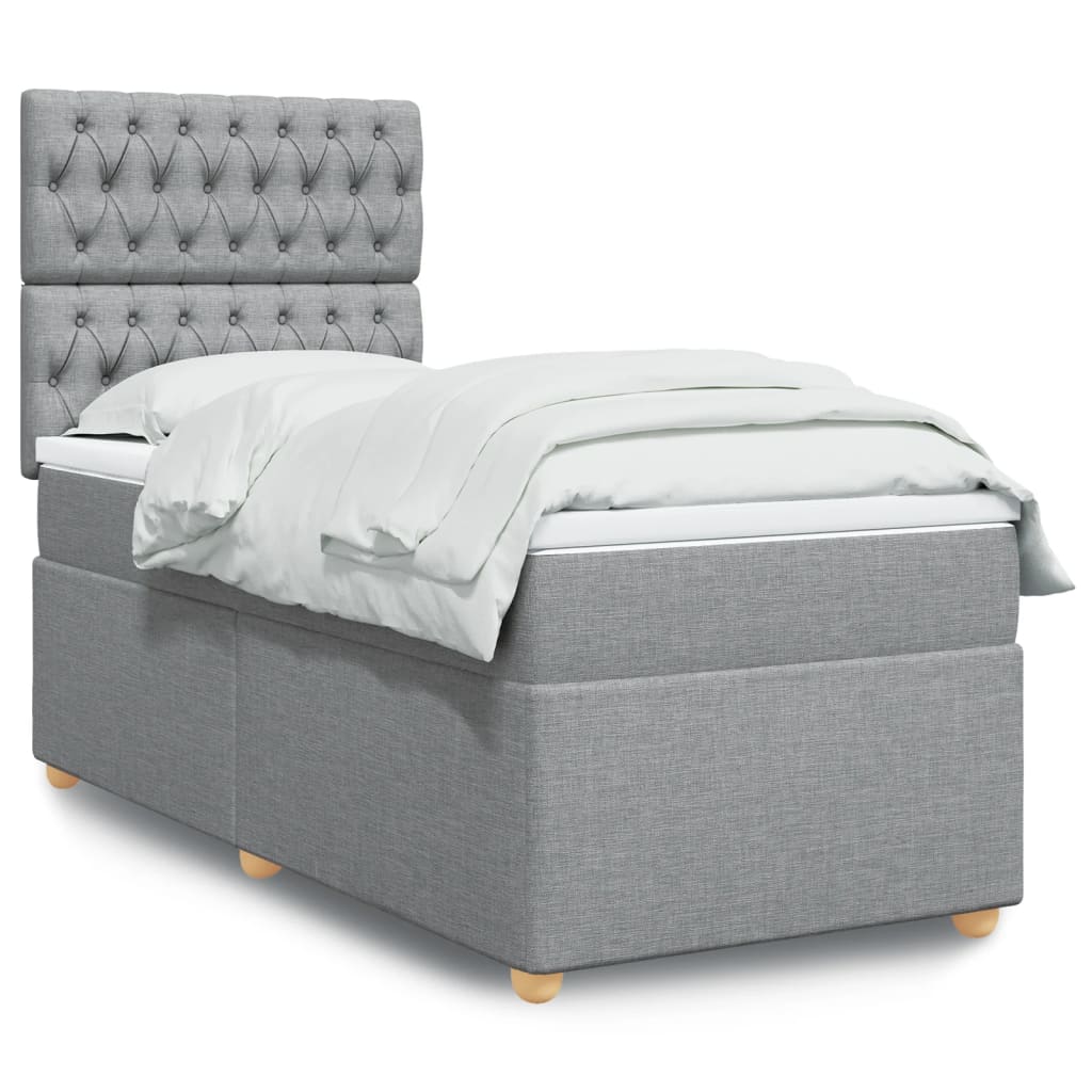 Lit Boxspring Avec Matelas Tissu