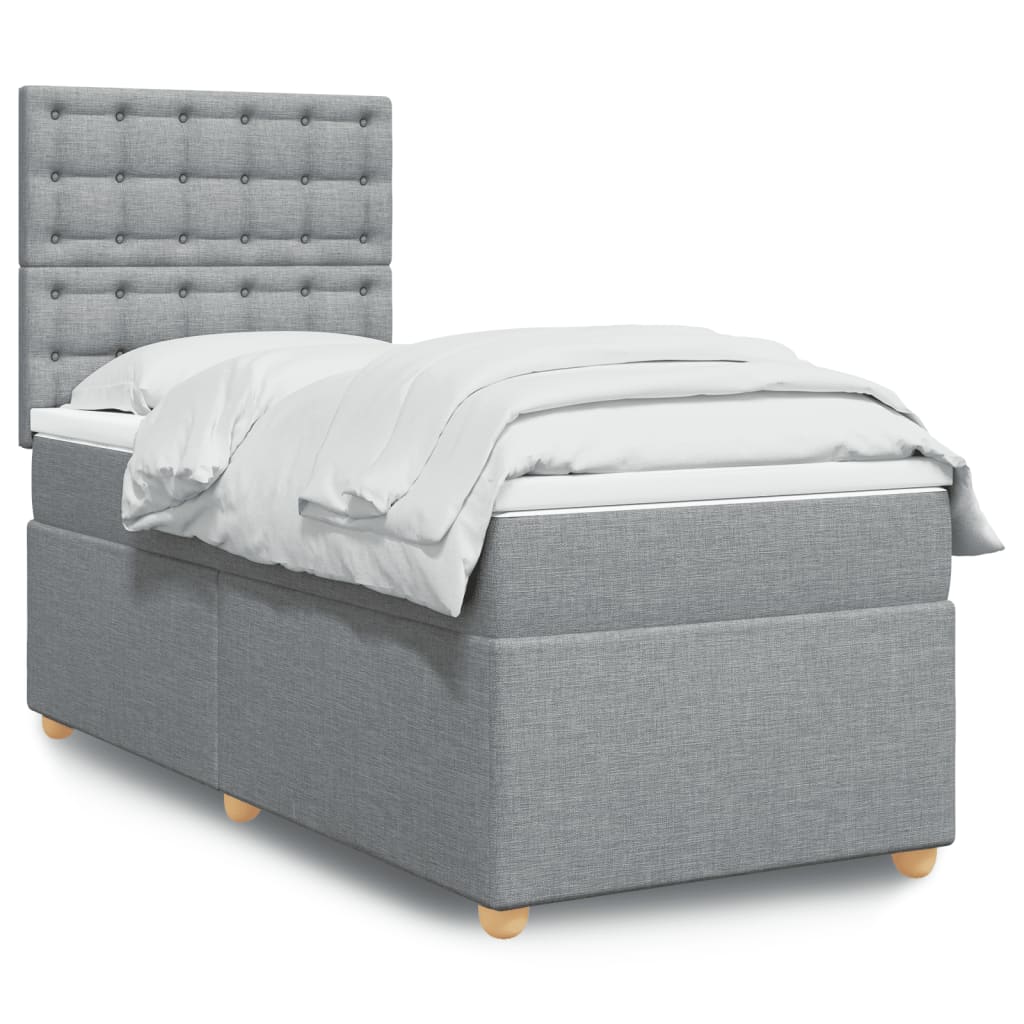 Lit Boxspring Avec Matelas Tissu