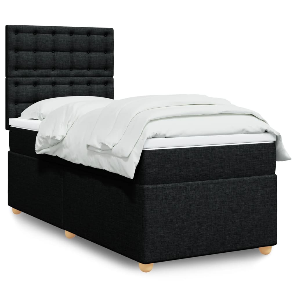 Lit Boxspring Avec Matelas Tissu