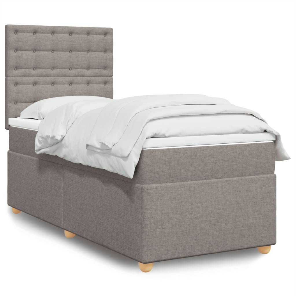 Lit Boxspring Avec Matelas Tissu