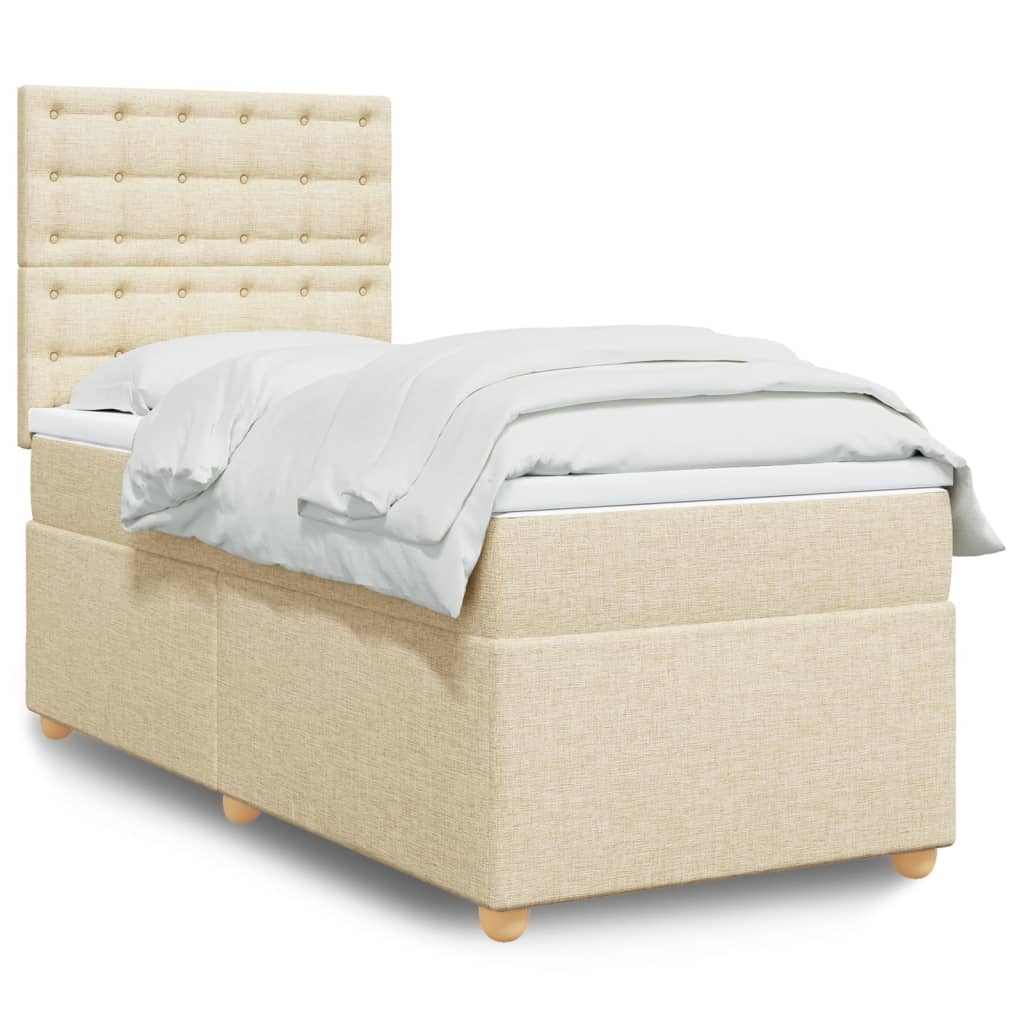 Lit Boxspring Avec Matelas Tissu