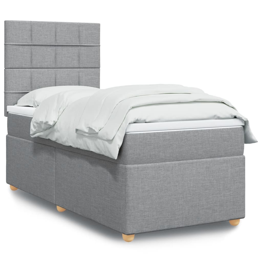 Lit Boxspring Avec Matelas Tissu