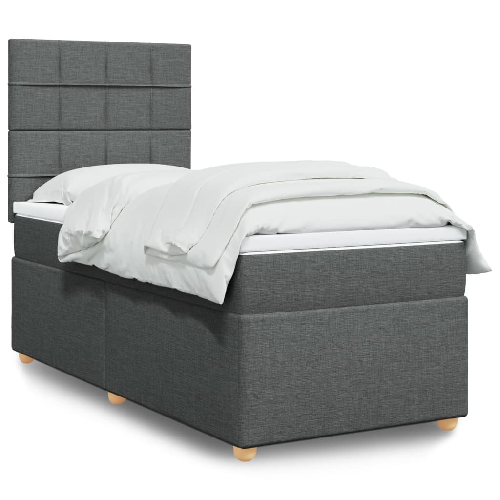 Lit Boxspring Avec Matelas Tissu