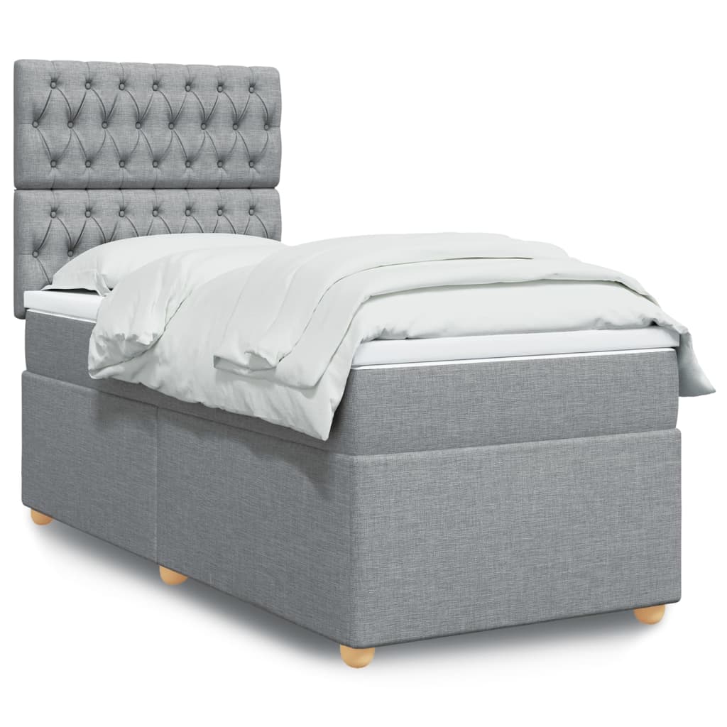 Lit Boxspring Avec Matelas Tissu
