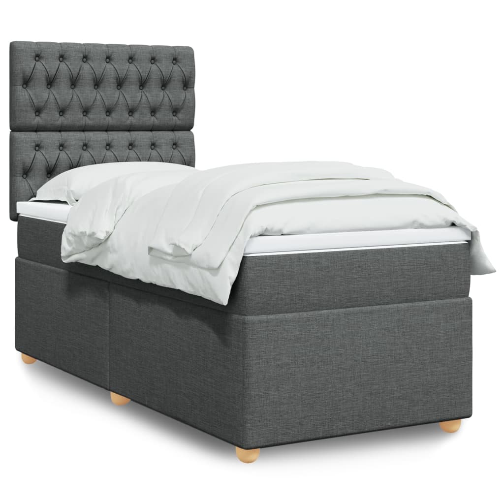 Lit Boxspring Avec Matelas Tissu