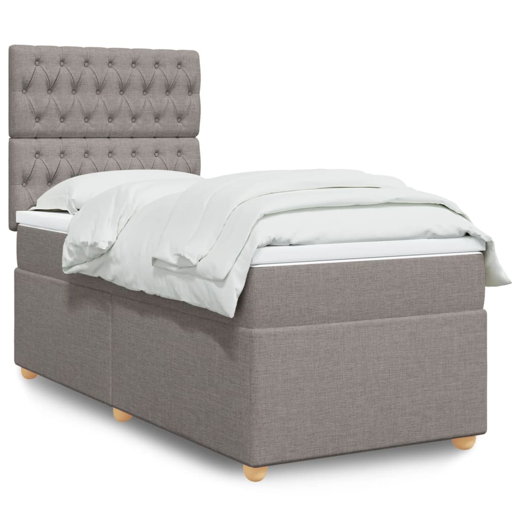 Lit Boxspring Avec Matelas Tissu