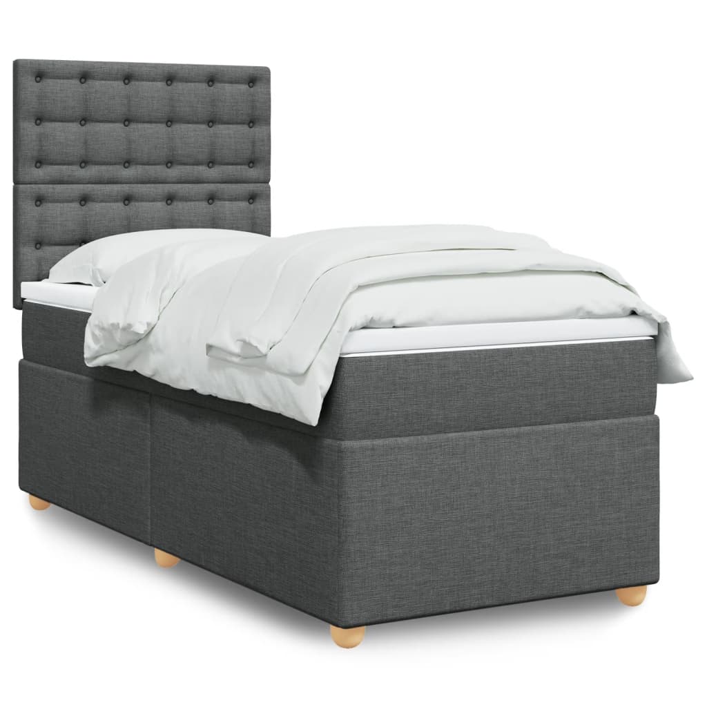 Lit Boxspring Avec Matelas Tissu