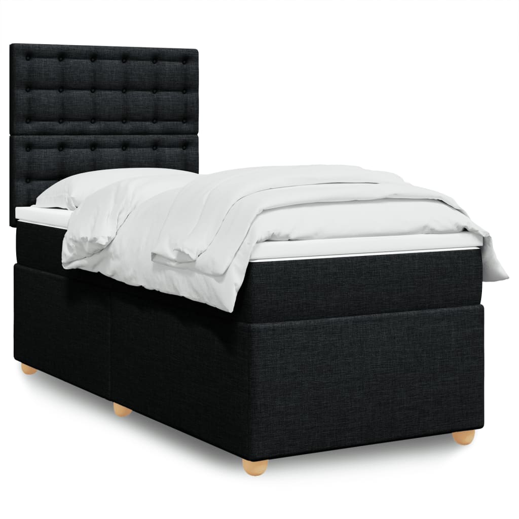 Lit Boxspring Avec Matelas Tissu