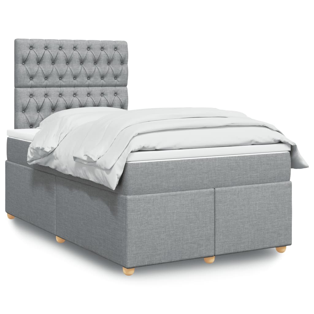 Lit Boxspring Avec Matelas Tissu