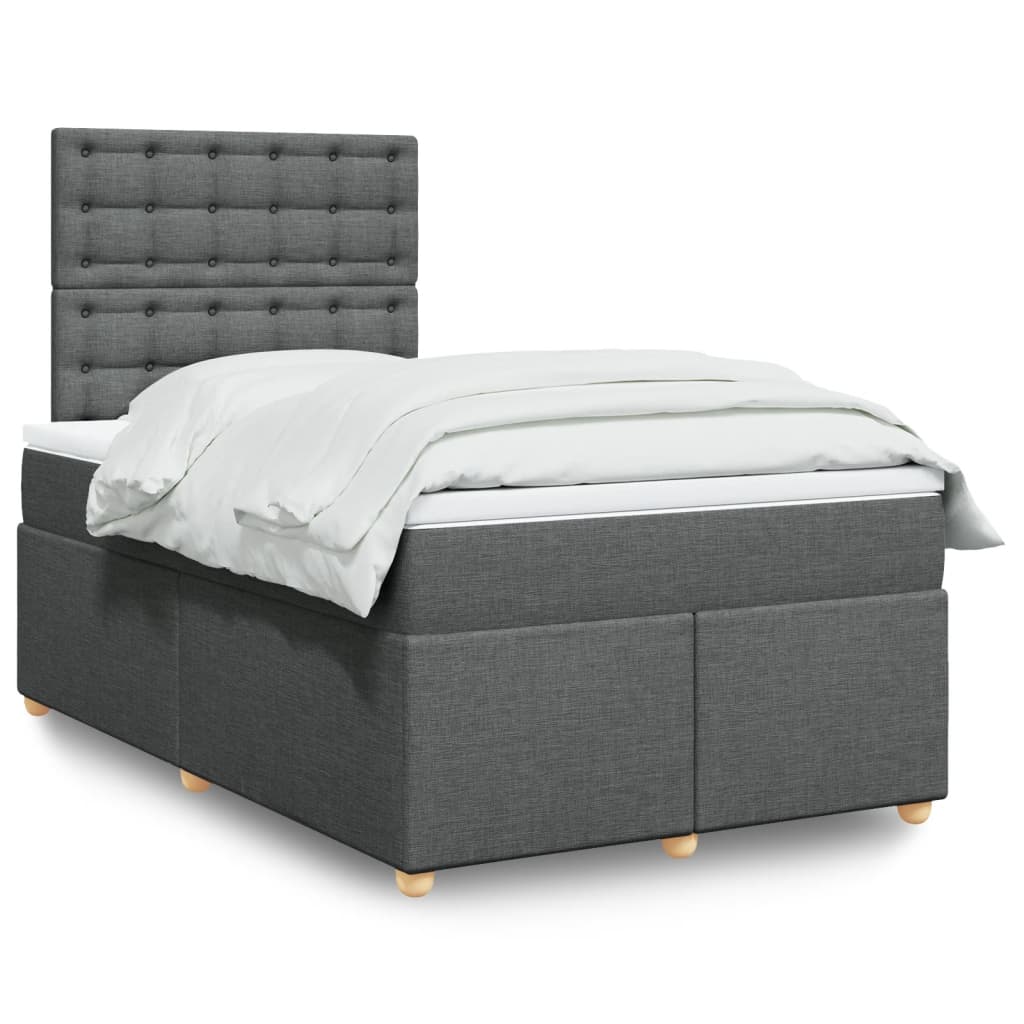 Lit Boxspring Avec Matelas Tissu