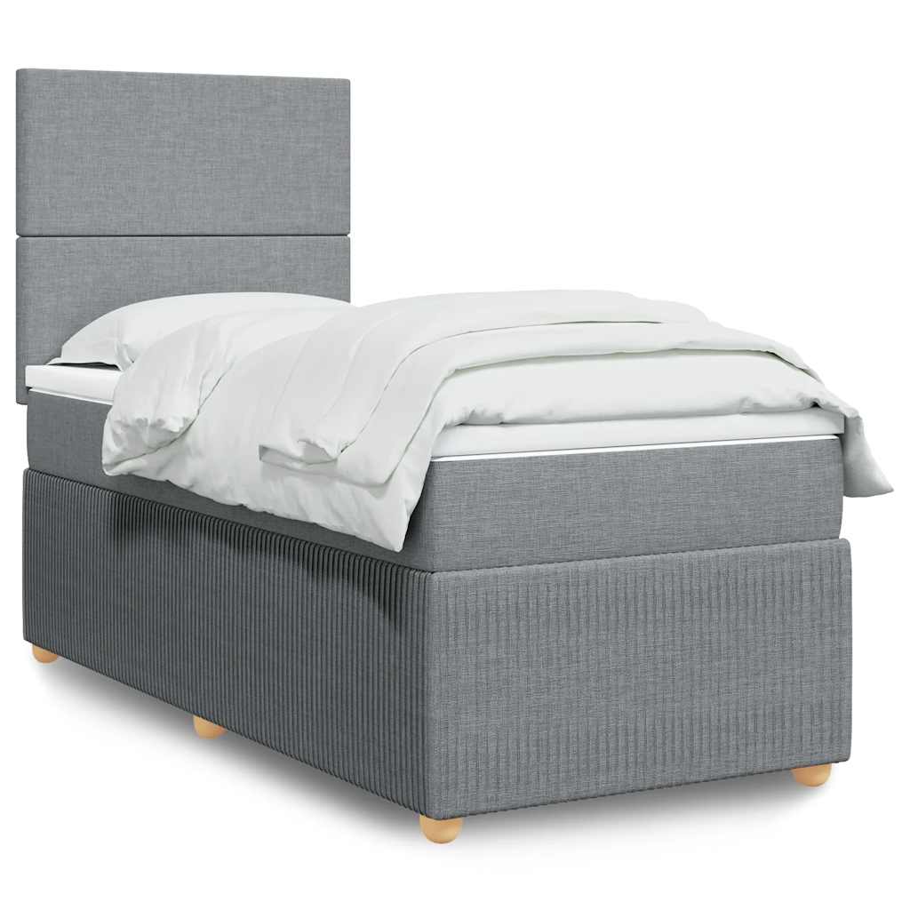 Lit Boxspring Avec Matelas Tissu
