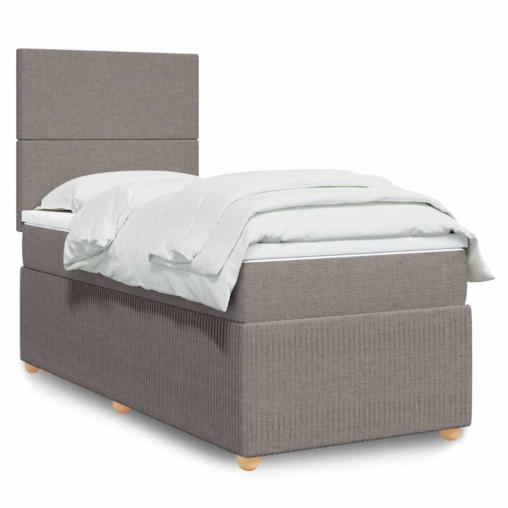 Lit Boxspring Avec Matelas Tissu