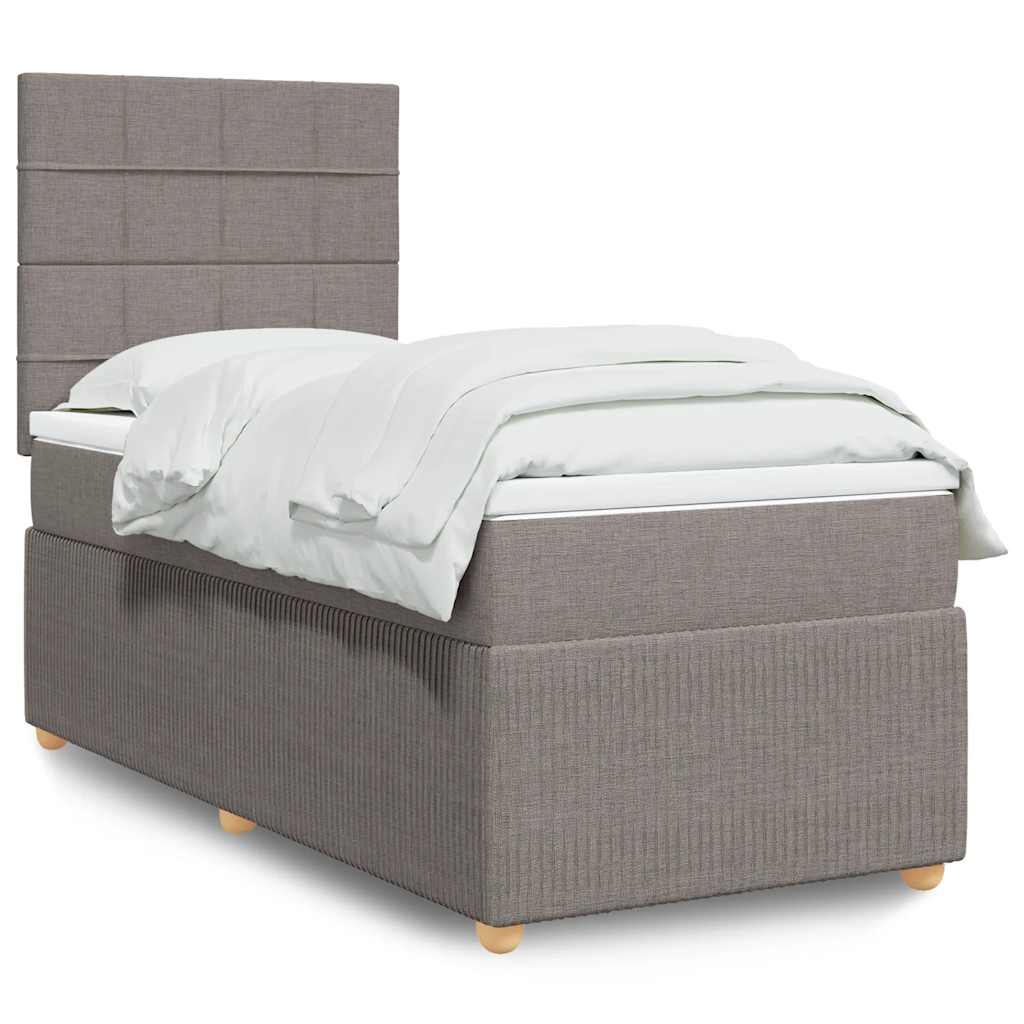 Lit Boxspring Avec Matelas Tissu