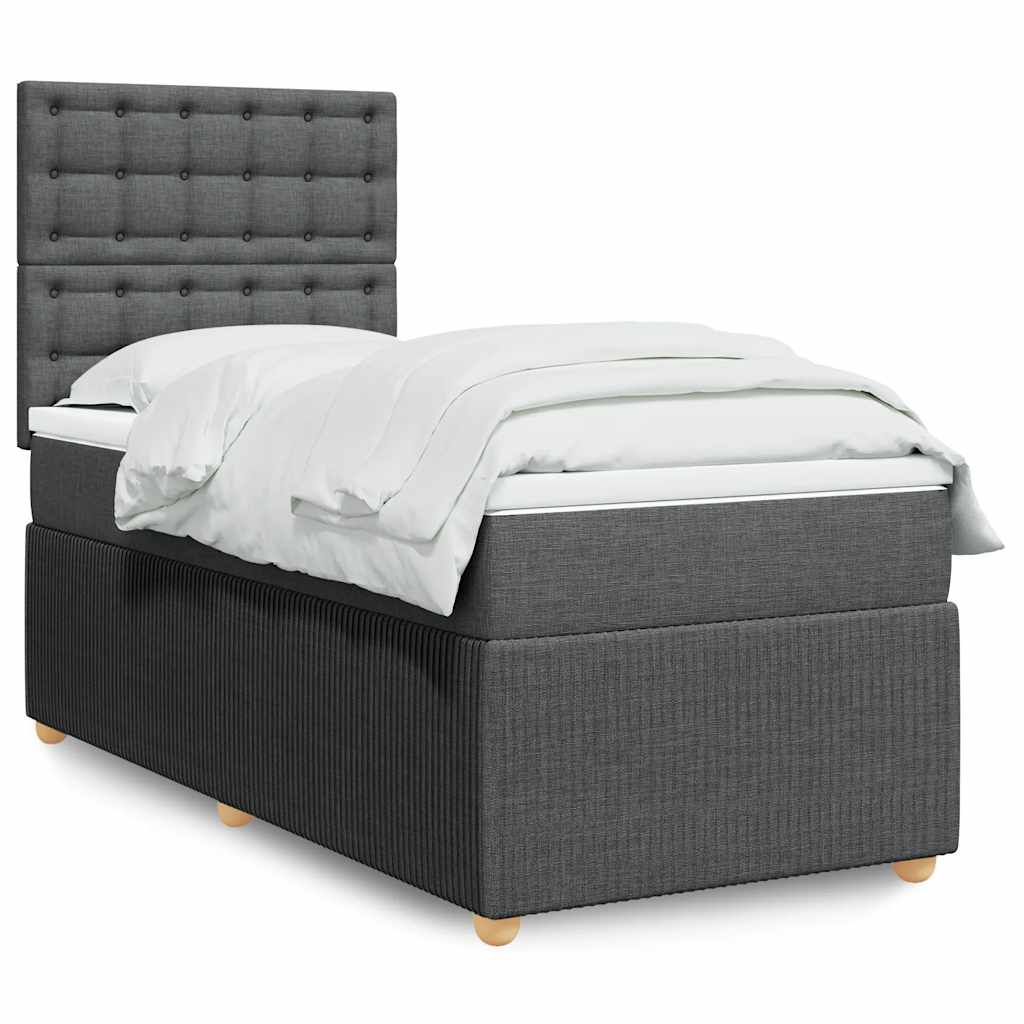 Lit Boxspring Avec Matelas Tissu