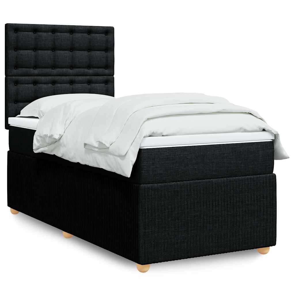 Lit Boxspring Avec Matelas Tissu