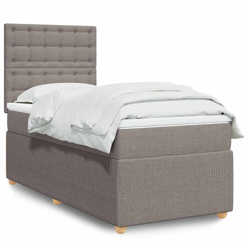 Lit Boxspring Avec Matelas Tissu