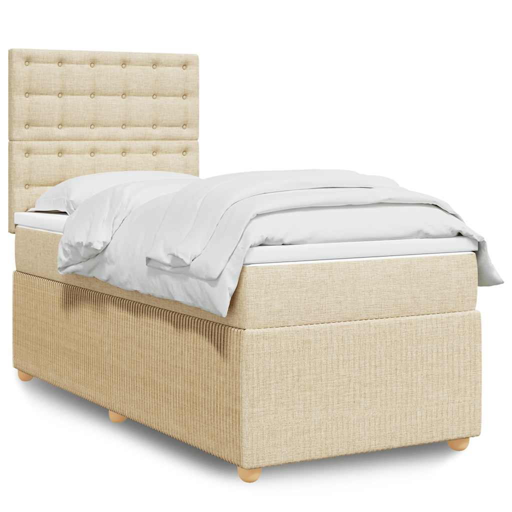Lit Boxspring Avec Matelas Tissu
