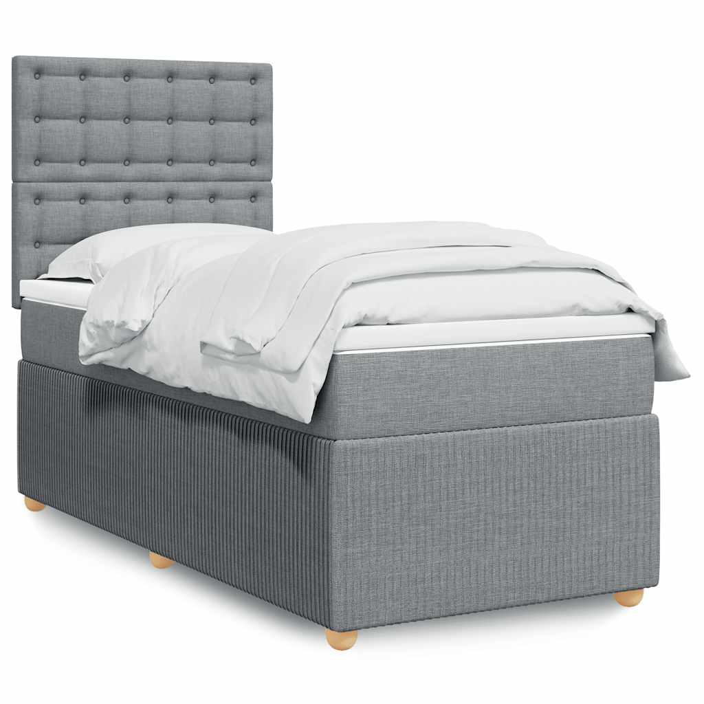 Lit Boxspring Avec Matelas Tissu